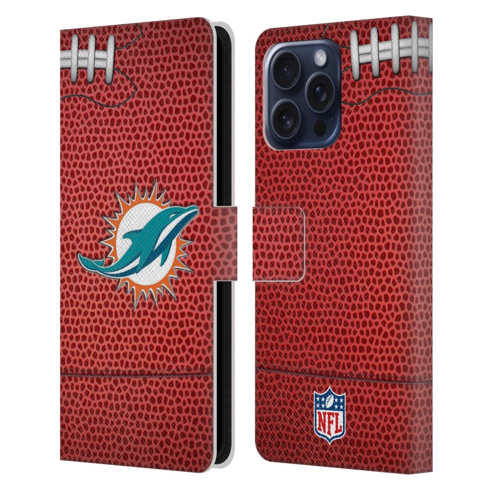 MIAMI DOLPHINS（NFL） マイアミドルフィンズ  マイアミドルフィンズ - Football レザー手帳型 / Apple iPhoneケース 【公式 / オフィシャル】