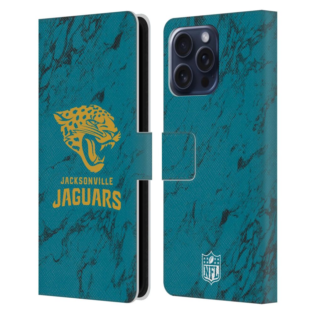 JACKSONVILLE JAGUARS（NFL） ジャクソンビルジャガーズ ジャクソンビルジャガーズ - Coloured Marble レザー手帳型 / Apple iPhoneケース 【公式 / オフィシャル】