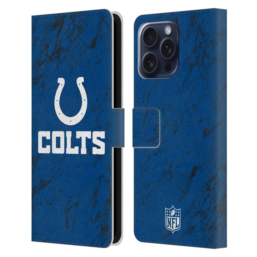 INDIANAPOLIS COLTS（NFL） インディアナポリスコルツ インディアナポリスコルツ - Coloured Marble レザー手帳型 / Apple iPhoneケース 【公式 / オフィシャル】
