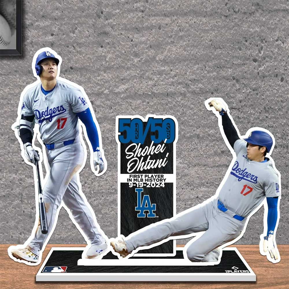 SHOHEI OHTANI Shohei Ohtani - MLB Los Angeles Dodgers Shohei Ohtani 50/50 Player Standee / Interior Ornament