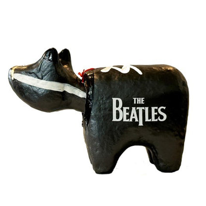 THE BEATLES ビートルズ (結成 65周年 ) - meets Japanese traditional craft Album debut 60th anniversary / 赤べこ / 黒色 / インテリア置物 【公式 / オフィシャル】