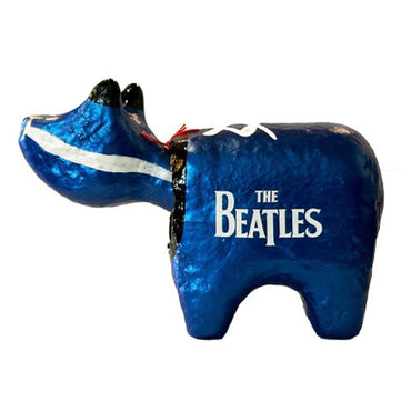 THE BEATLES ビートルズ (結成 65周年 ) - meets Japanese traditional craft Album debut 60th anniversary / 赤べこ / 青色 / インテリア置物 【公式 / オフィシャル】