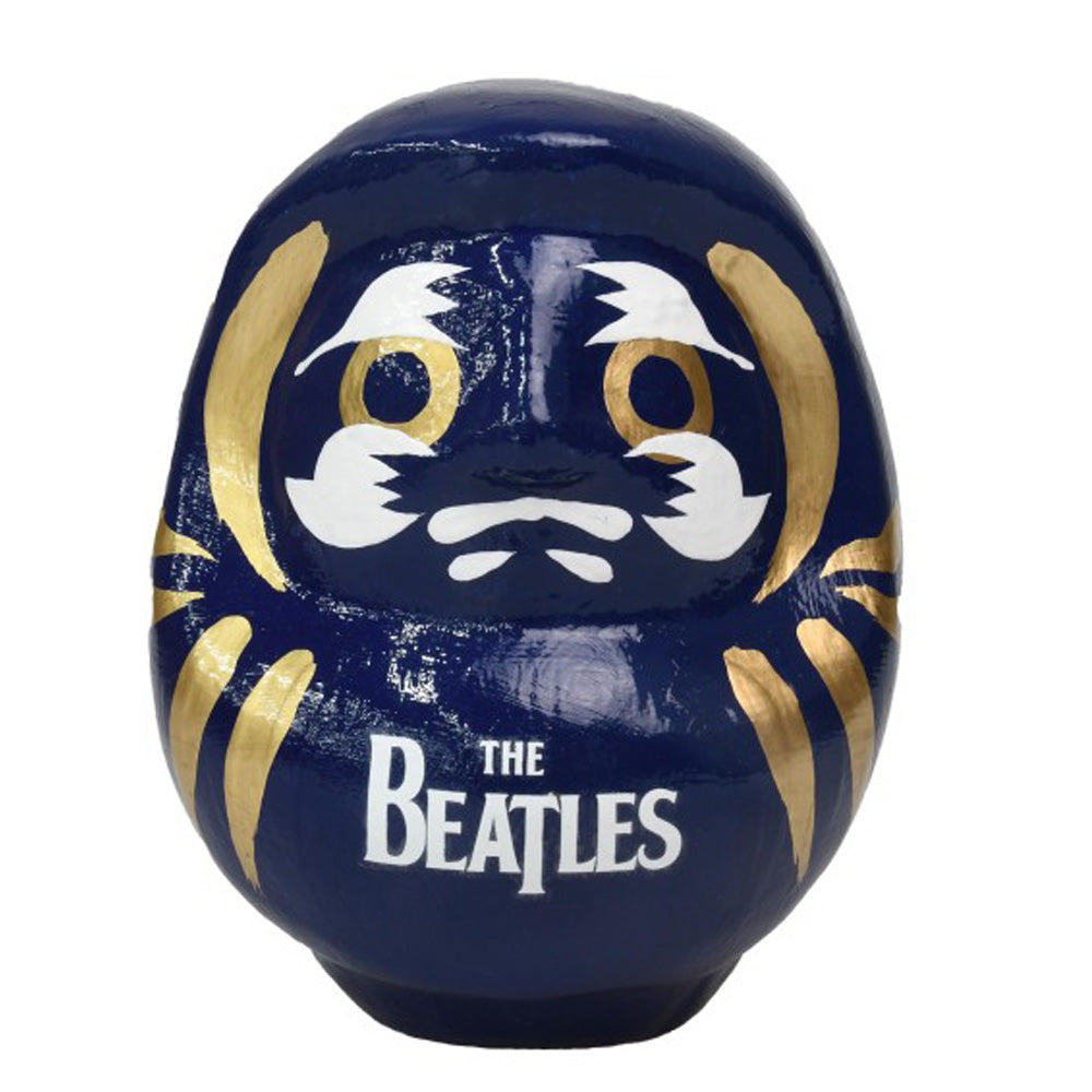THE BEATLES ビートルズ (結成 65周年 ) - meets Japanese traditional craft Album debut 60th anniversary / ダルマ / ロゴ / 中 / 青色 / インテリア置物 【公式 / オフィシャル】