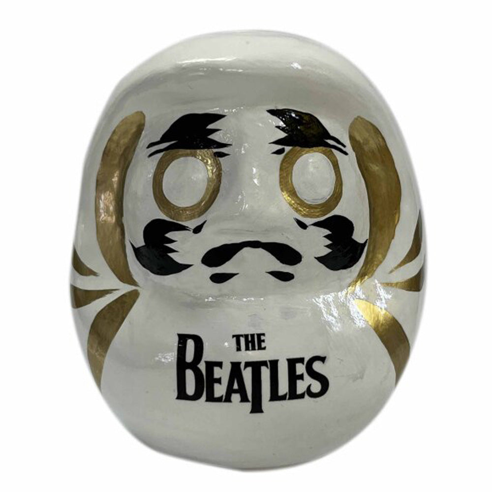 THE BEATLES ビートルズ (結成 65周年 ) - meets Japanese traditional craft Album debut 60th anniversary / ダルマ / ロゴ / 大 / 白色 / インテリア置物 【公式 / オフィシャル】