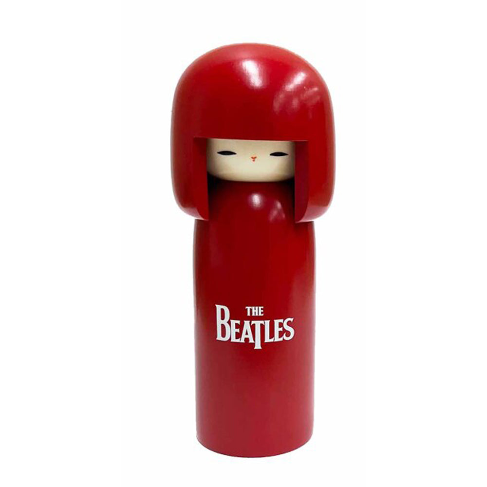 THE BEATLES ビートルズ (結成 65周年 ) - meets Japanese traditional craft Album debut 60th anniversary / こけし / 中 / 赤色 / インテリア置物 【公式 / オフィシャル】