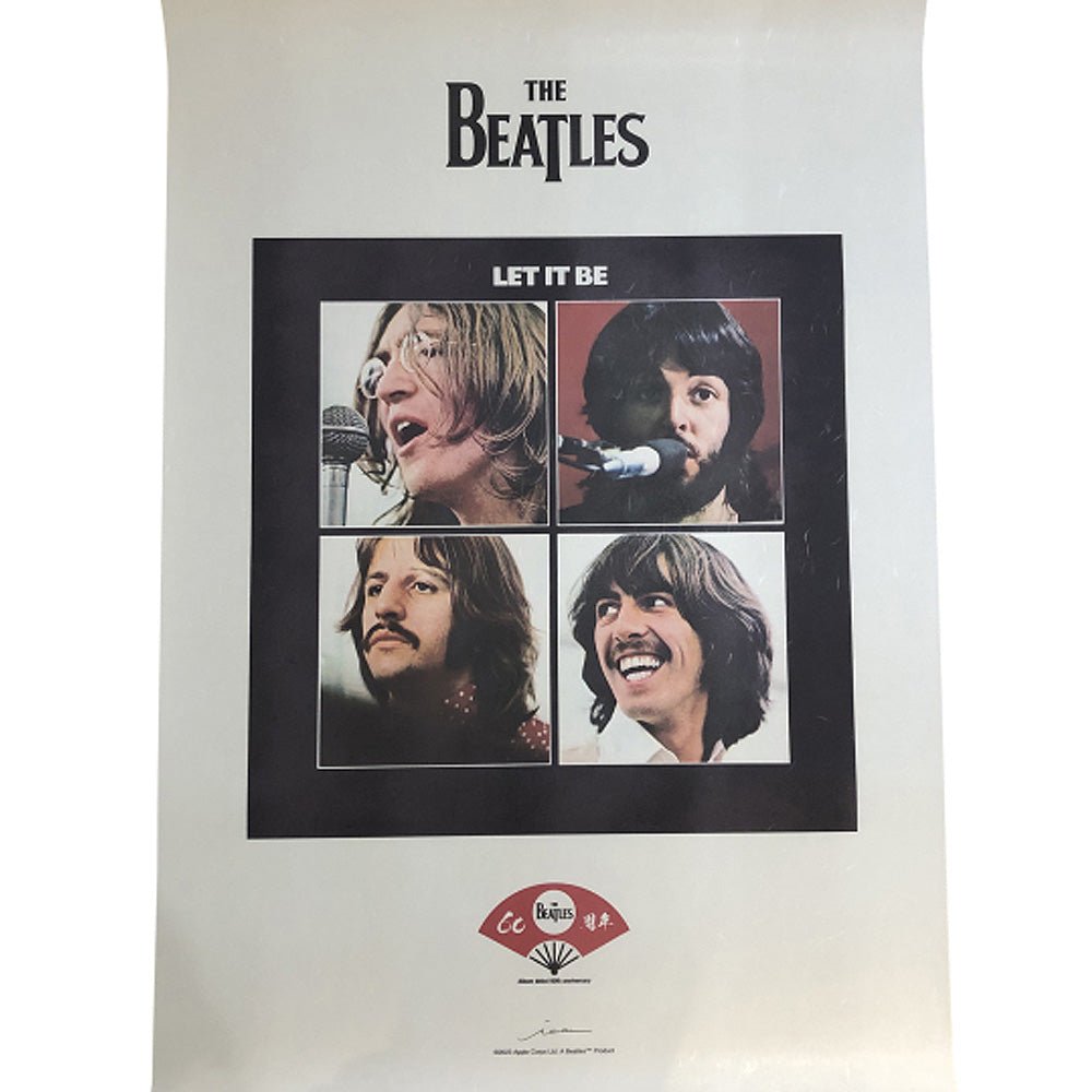 THE BEATLES ビートルズ (来日 60周年 ) - meets Japanese traditional craft Album debut 60th anniversary / 越前和紙 / LET IT BE / ポスター - PGS