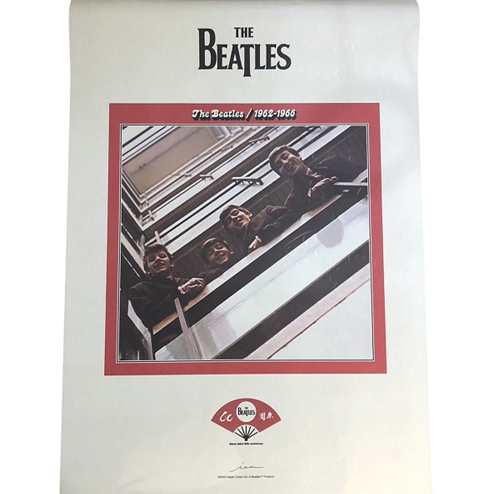 THE BEATLES ビートルズ (来日 60周年 ) - meets Japanese traditional craft Album debut 60th anniversary / 越前和紙 / 赤盤 / ポスター - PGS