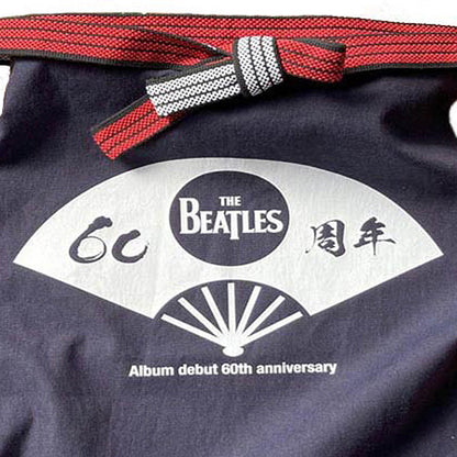 THE BEATLES (65th anniversary of formation) - meets Japanese traditional craft Album debut 60th anniversary / Indigo dyed apron / Fan pattern / Kitchen goods