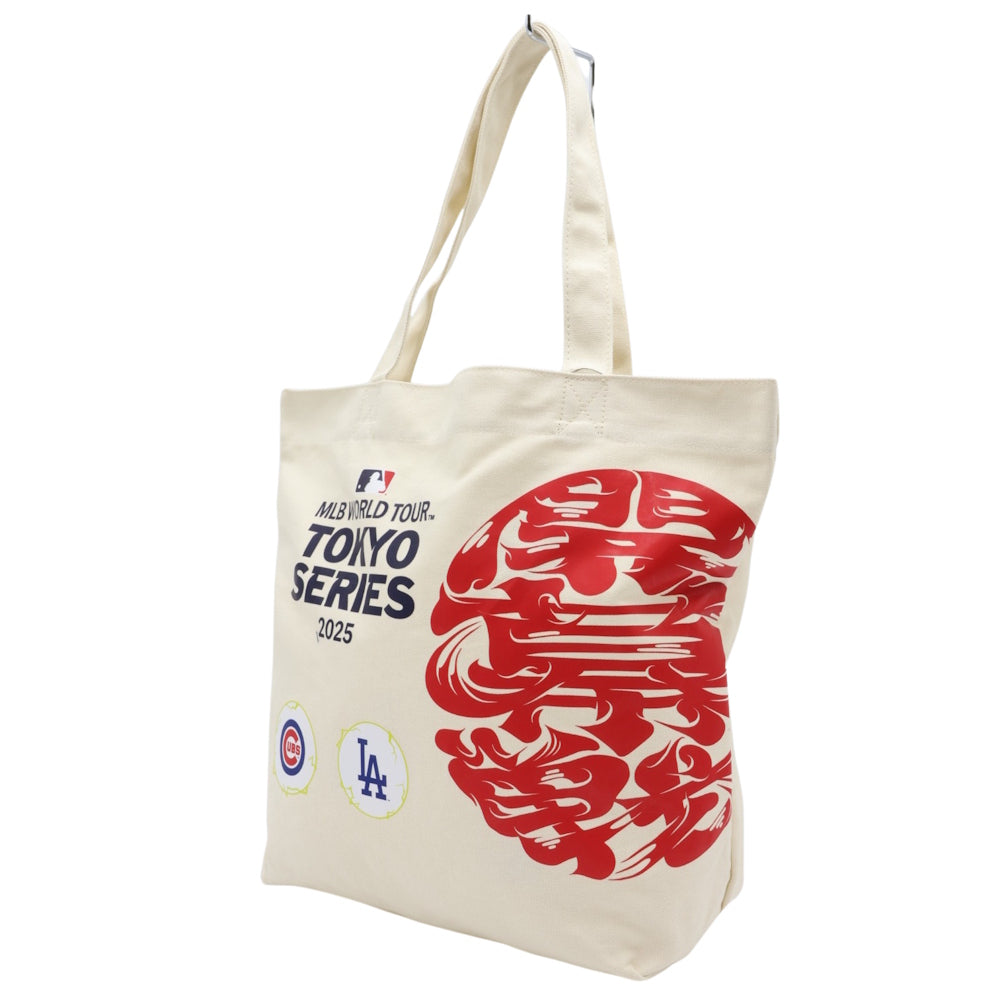 LOS ANGELES DODGERS（MLB） ロサンゼルスドジャース - WORLD TOUR TOKYO SERIES 2025 / IVORY & RED / MLB東京ツアー限定デザイン / トートバッグ 【公式 / オフィシャル】