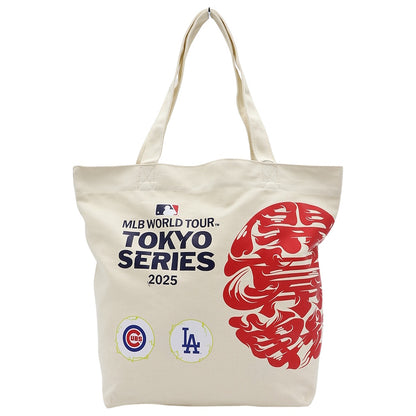 LOS ANGELES DODGERS（MLB） ロサンゼルスドジャース - WORLD TOUR TOKYO SERIES 2025 / IVORY & RED / MLB東京ツアー限定デザイン / トートバッグ 【公式 / オフィシャル】