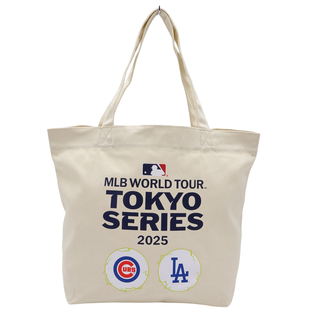 LOS ANGELES DODGERS（MLB） ロサンゼルスドジャース - WORLD TOUR TOKYO SERIES 2025 / IVORY / MLB東京ツアー限定デザイン / トートバッグ 【公式 / オフィシャル】