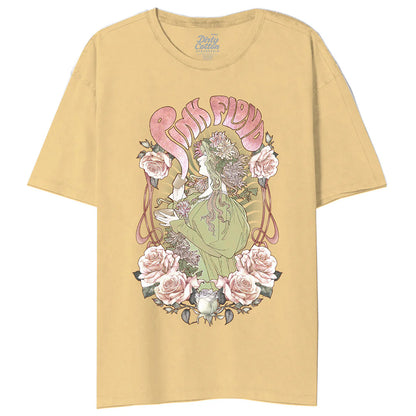 PINK FLOYD ピンクフロイド (結成 60周年 ) - PINK LADY MINERAL WASH / タイダイ / Tシャツ / メンズ 【公式 / オフィシャル】