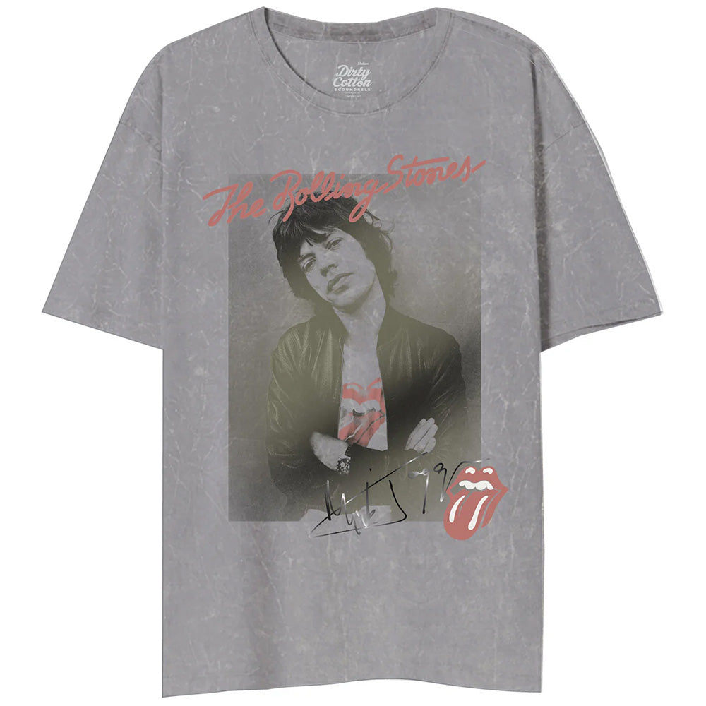 ROLLING STONES - JAGGER IN STONES MINERAL WASH SILVER / タイダイ