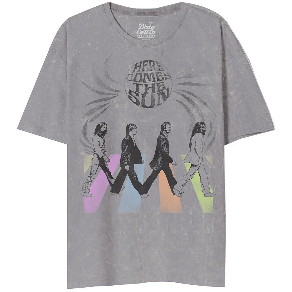 THE BEATLES ビートルズ (結成 65周年 ) - WALK TO THE SUN IN COLOR SILVER / タイダイ / Tシャツ / メンズ 【公式 / オフィシャル】