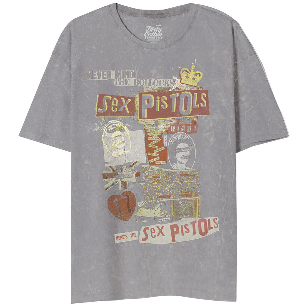 SEX PISTOLS セックスピストルズ - COLLAGED SILVER / タイダイ / Tシャツ / メンズ 【公式 / オフィシャル】