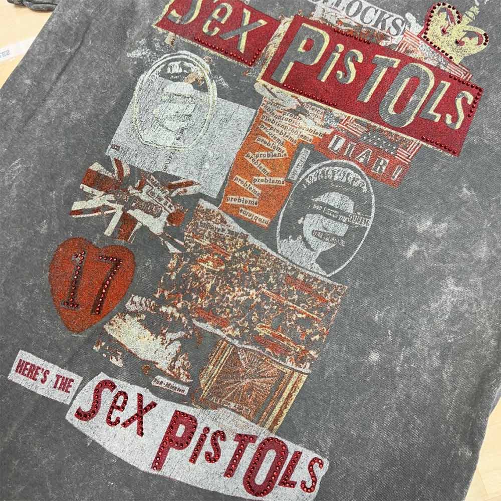 SEX PISTOLS セックスピストルズ - COLLAGED SILVER / タイダイ / Tシャツ / メンズ 【公式 / オフィシャル】