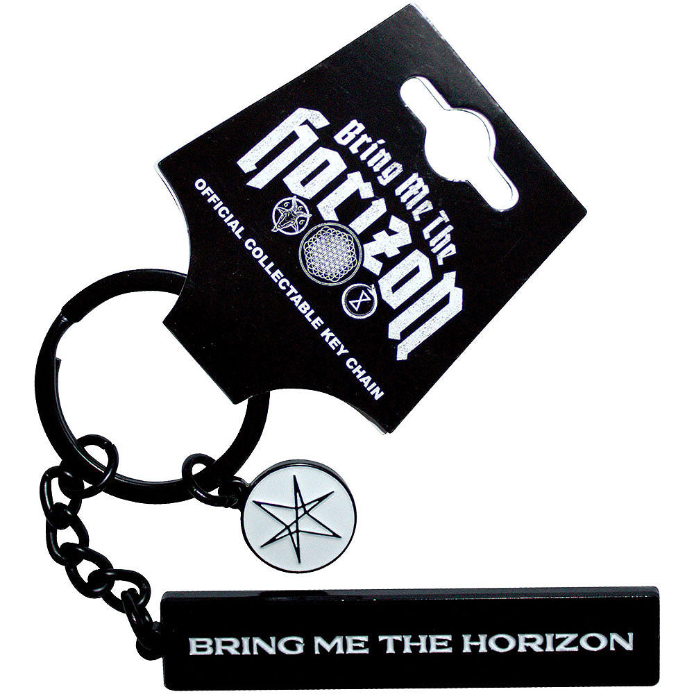 BRING ME THE HORIZON ブリングミーザホライズン (デビュー 20周年 ) - Text Logo 6-Point Star Charm / キーホルダー 【公式 / オフィシャル】