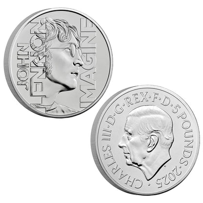 JOHN LENNON ジョンレノン (生誕 85年 ) - 2025 UK £5 Brilliant Uncirculated Coin / 英国王立造幣局 / コイン