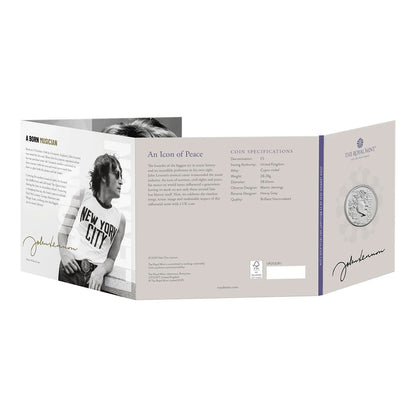JOHN LENNON ジョンレノン (生誕 85年 ) - 2025 UK £5 Brilliant Uncirculated Coin / 英国王立造幣局 / コイン