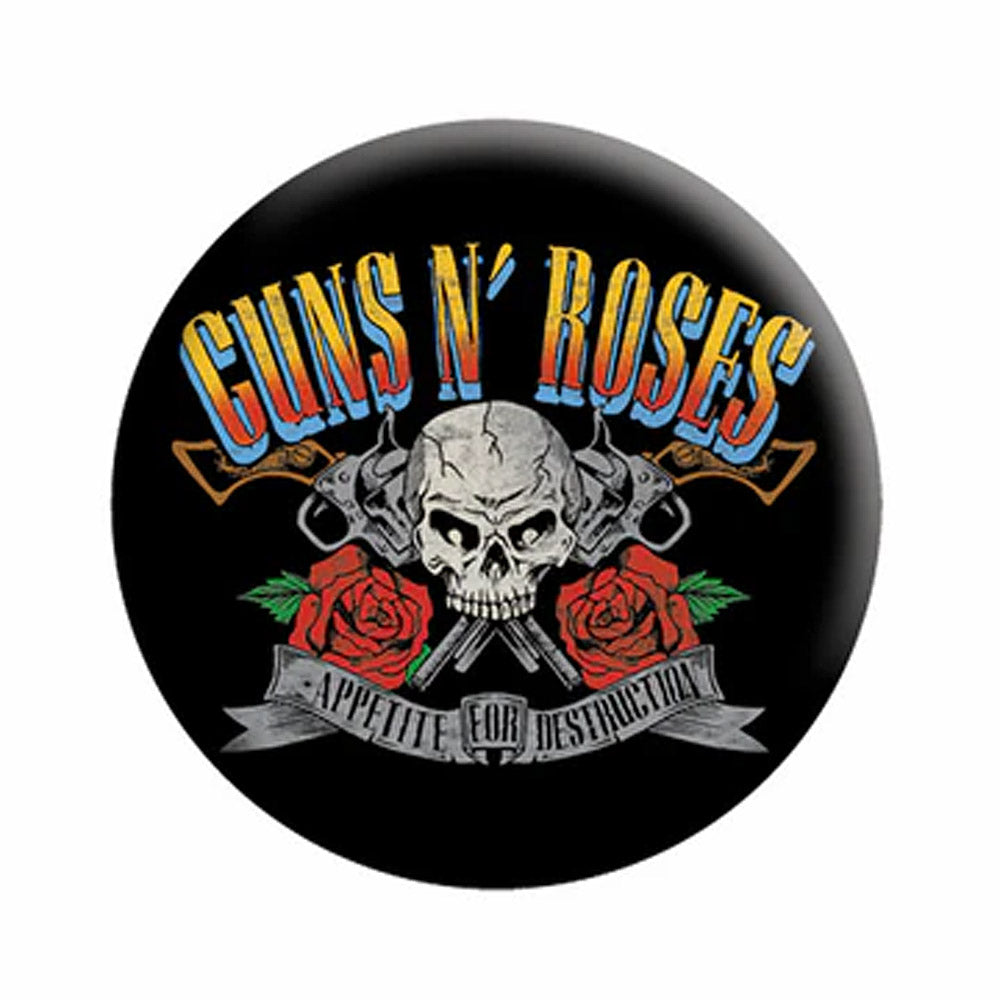 GUNS N ROSES ガンズアンドローゼズ (5月 来日 記念 ) - Appetite For Destruction / バッジ 【公式 / オフィシャル】