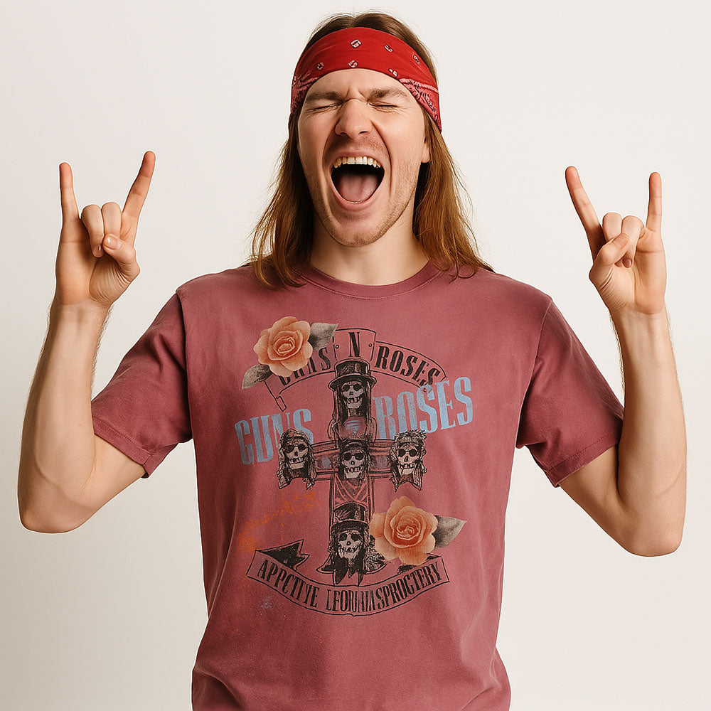 
                  
                    【予約商品】 GUNS N ROSES ガンズアンドローゼズ (5月 来日 記念 ) - CROSS ROSES MINERAL WASH RAPTURED ROSE / タイダイ / Tシャツ / メンズ 【公式 / オフィシャル】
                  
                