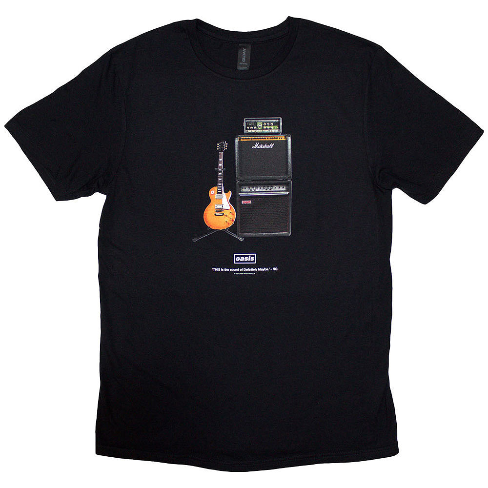 OASIS オアシス (10月 来日 記念 ) - Definitely Maybe Guitar (Black) / Tシャツ / メンズ 【公式 / オフィシャル】