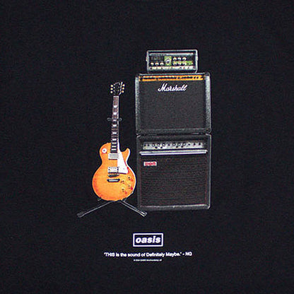 OASIS (October visit to Japan) - Definitely Maybe Guitar (Black) / T-shirt / Men's