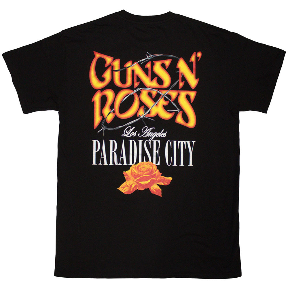 GUNS N ROSES ガンズアンドローゼズ (デビュー 40周年 ) - Paradise City / バックプリントあり / Tシャツ / メンズ
