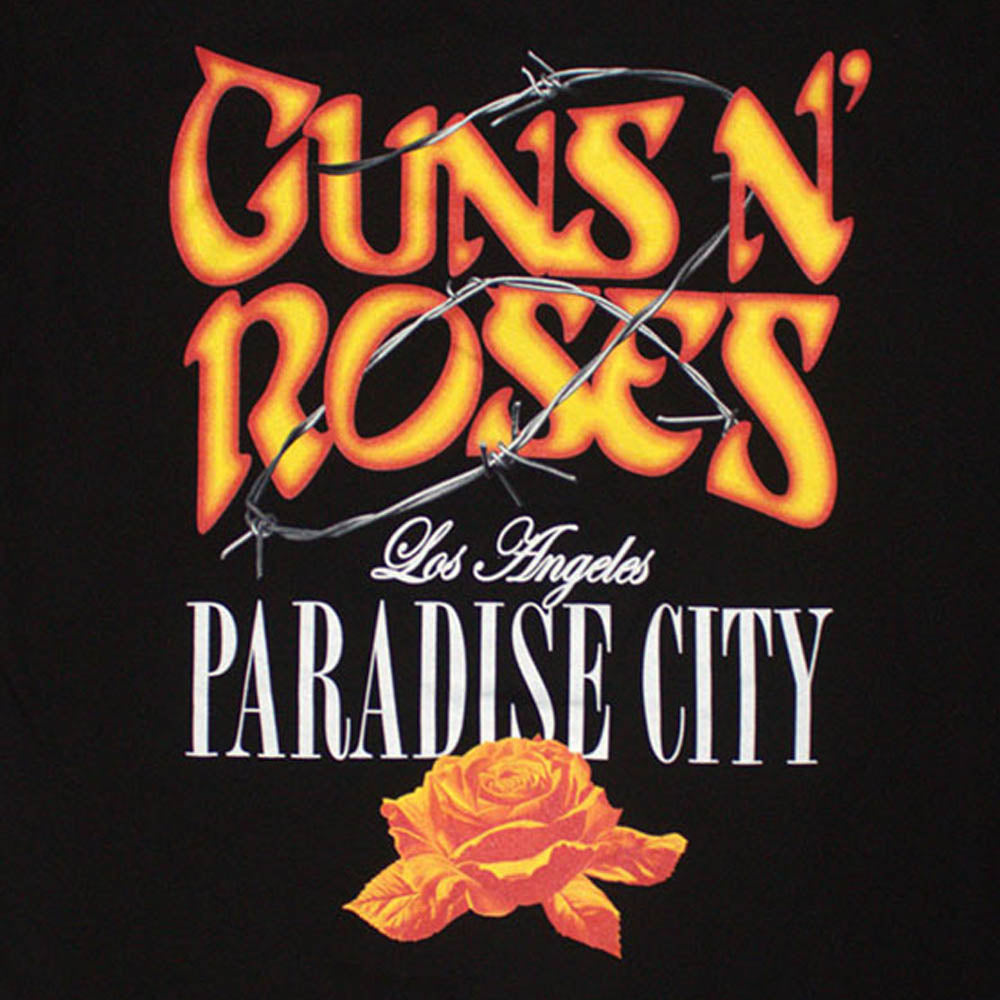 GUNS N ROSES ガンズアンドローゼズ (デビュー 40周年 ) - Paradise City / バックプリントあり / Tシャツ / メンズ