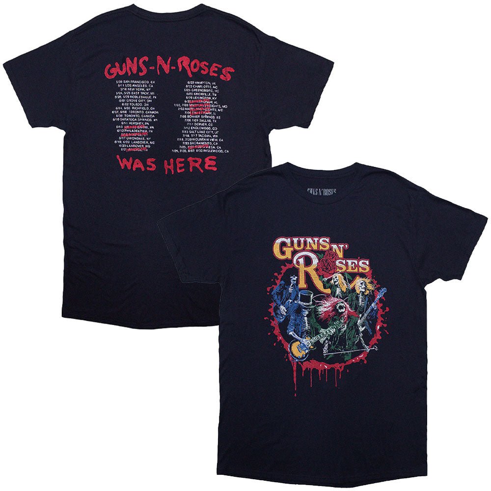 GUNS N ROSES ガンズアンドローゼズ (デビュー 40周年 ) - Was Here / バックプリントあり / Tシャツ / メンズ - PGS