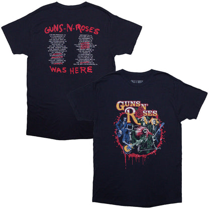 GUNS N ROSES ガンズアンドローゼズ (結成 40周年 ) - Was Here / バックプリントあり / Tシャツ / メンズ 【公式 / オフィシャル】
