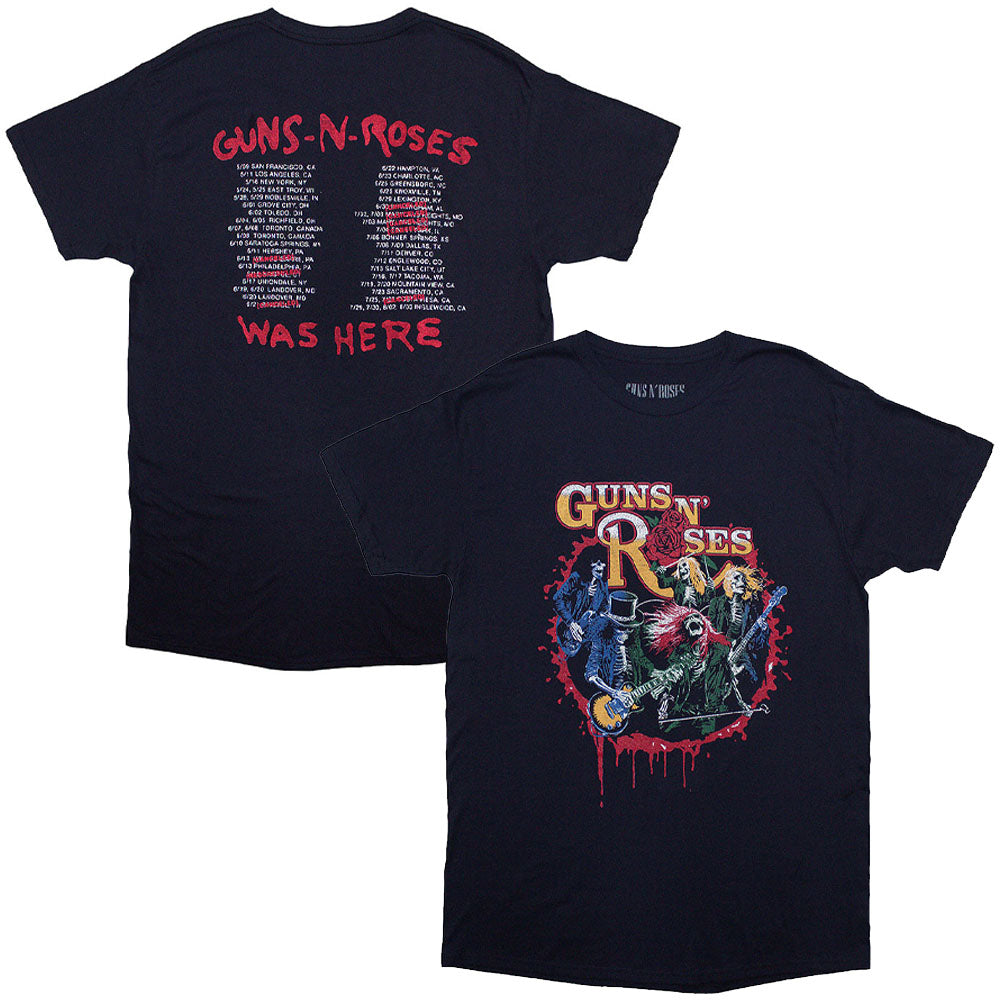 【予約商品】 GUNS N ROSES ガンズアンドローゼズ (5月 来日 記念 ) - Was Here / バックプリントあり / Tシャツ / メンズ 【公式 / オフィシャル】