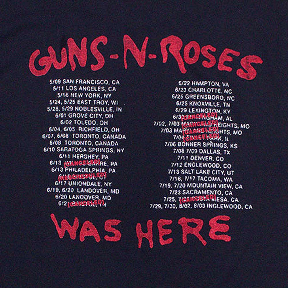 GUNS N ROSES ガンズアンドローゼズ (デビュー 40周年 ) - Was Here / バックプリントあり / Tシャツ / メンズ