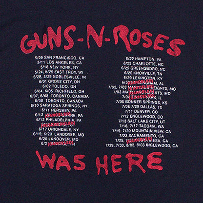 GUNS N ROSES ガンズアンドローゼズ (デビュー 40周年 ) - Was Here / バックプリントあり / Tシャツ / メンズ