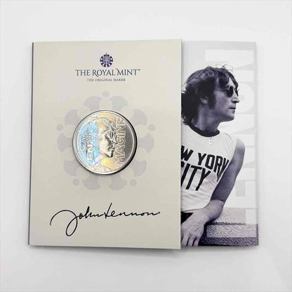 JOHN LENNON ジョンレノン (生誕 85年 ) - 2025 UK £5 Brilliant Uncirculated Coin / 英国王立造幣局 / コイン