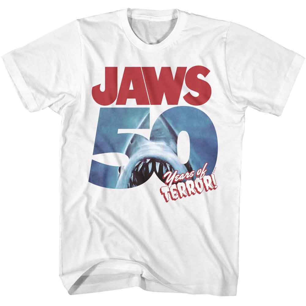 JAWS ジョーズ (公開 50周年 ) - 50 YEARS OF TERROR / Tシャツ / メンズ 【公式 / オフィシャル】