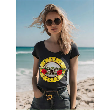 GUNS N ROSES ガンズアンドローゼズ (結成 40周年 ) - DRUM / Amplified（ ブランド ） / Tシャツ / レディース