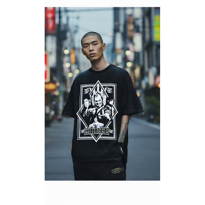 BEETLEJUICE ビートルジュース - BW Poster / Snow Wash / Tシャツ / メンズ 【公式 / オフィシャル】