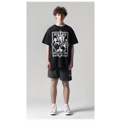 BEETLEJUICE ビートルジュース - BW Poster / Snow Wash / Tシャツ / メンズ 【公式 / オフィシャル】
