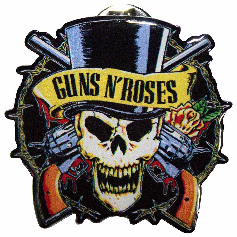 GUNS N ROSES ガンズアンドローゼズ (結成 40周年 ) - Top Hat / バッジ 【公式 / オフィシャル】