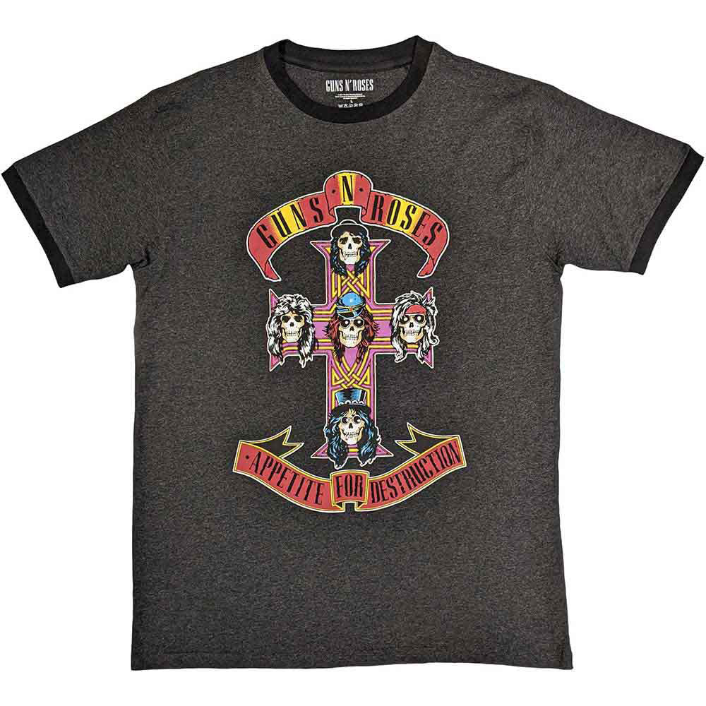 GUNS N ROSES ガンズアンドローゼズ - Appetite for Destruction / リンガー / Tシャツ / メンズ 【公式 / オフィシャル】