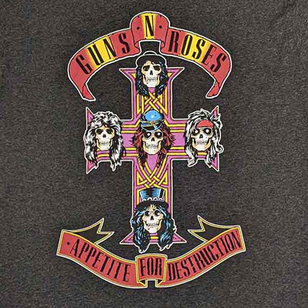 GUNS N ROSES ガンズアンドローゼズ (デビュー 40周年 ) - Appetite for Destruction / リンガー / Tシャツ / メンズ
