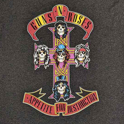 GUNS N ROSES ガンズアンドローゼズ (結成 40周年 ) - Appetite for Destruction / リンガー / Tシャツ / メンズ 【公式 / オフィシャル】