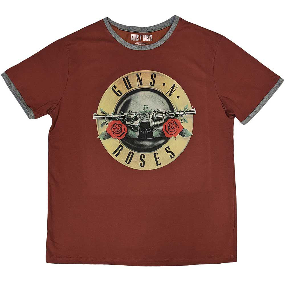 GUNS N ROSES ガンズアンドローゼズ (5月 来日 記念 ) - Classic Logo / リンガー / Tシャツ / メンズ 【公式 / オフィシャル】