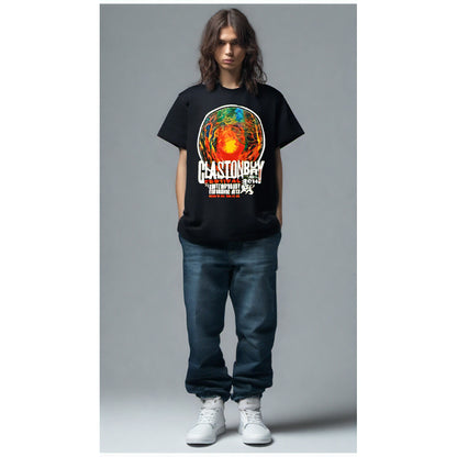 フェス公式Tシャツ GLASTONBURY グラストンベリー (開催 55周年 ) - FESTIVAL 2014 （超レア） / バックプリントあり / Tシャツ / メンズ