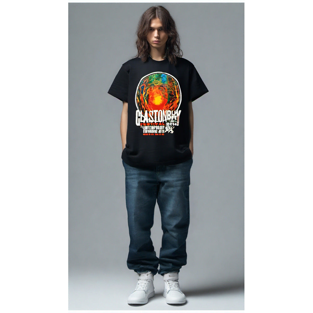 
                  
                    フェス公式Tシャツ GLASTONBURY グラストンベリー (開催 55周年 ) - FESTIVAL 2014 （超レア） / バックプリントあり / Tシャツ / メンズ
                  
                