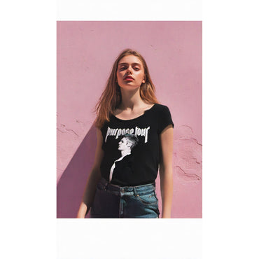 JUSTIN BIEBER ジャスティンビーバー - PROFILE / Amplified（ ブランド ） / レア / Tシャツ / レディース