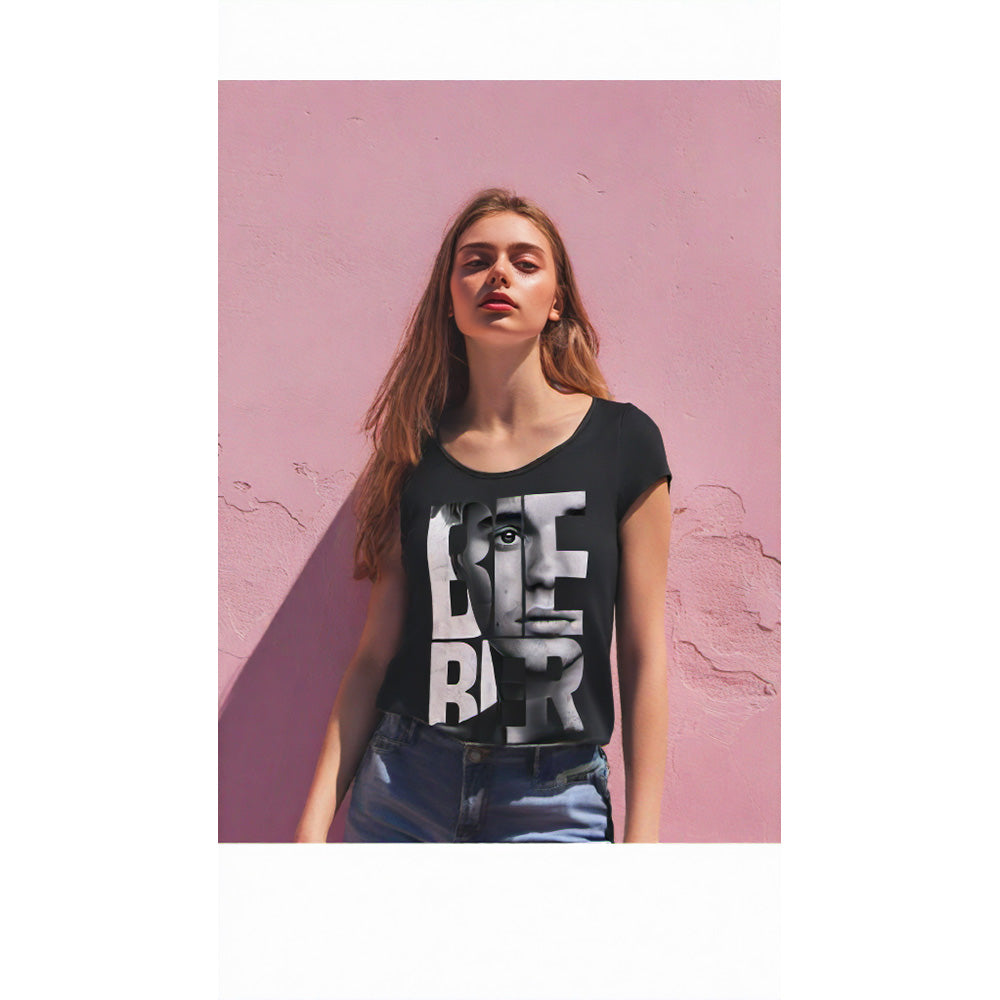 
                  
                    JUSTIN BIEBER ジャスティンビーバー - BIEBER / Amplified（ ブランド ） / レア / Tシャツ / レディース
                  
                