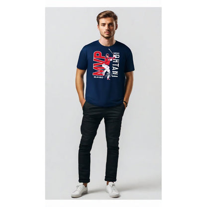【ラスト販売/限定商品】SHOHEI OHTANI 大谷翔平 - エンジェルス OHTANI 2023 MVP 記念 / NAVY / Tシャツ / メンズ - PGS