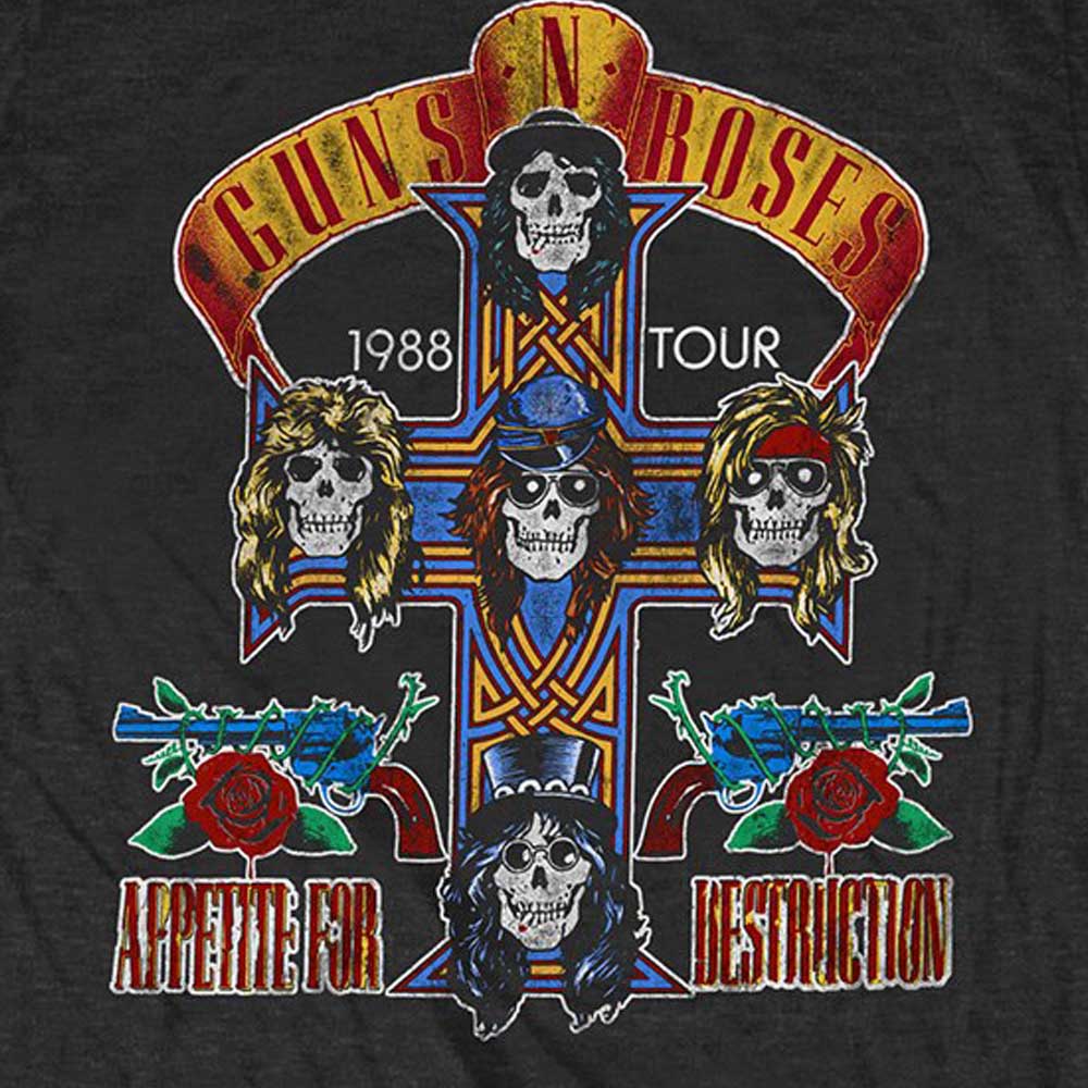 GUNS N ROSES ガンズアンドローゼズ (デビュー 40周年 ) - NJ SUMMER JAM 1988 （復刻ツアーTシリーズ） / バックプリントあり / Tシャツ / メンズ